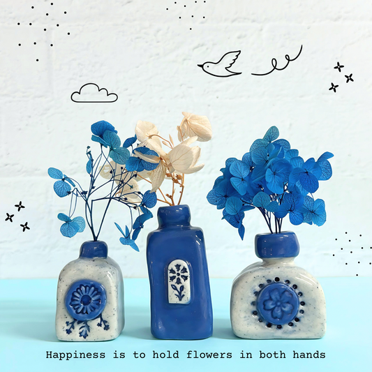 BOTANICA CERAMICA : Hello Little VASES : Choose your style : Handmade Ceramic VASES by Jo Kealley