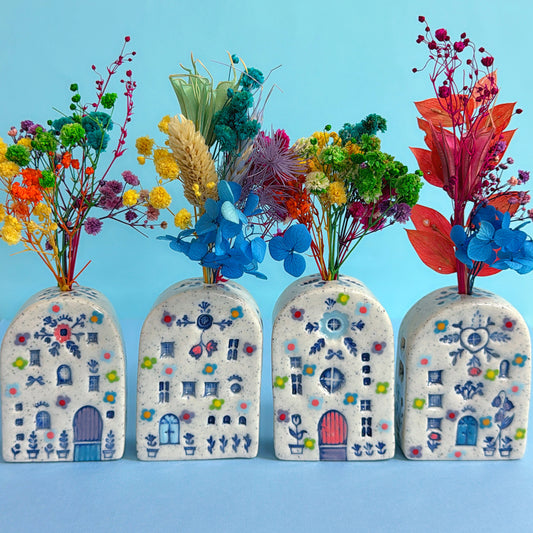 Hello Little FAERIE HOME Vase ~ Choose your design : Handmade Ceramic Home Vase by Jo Kealley