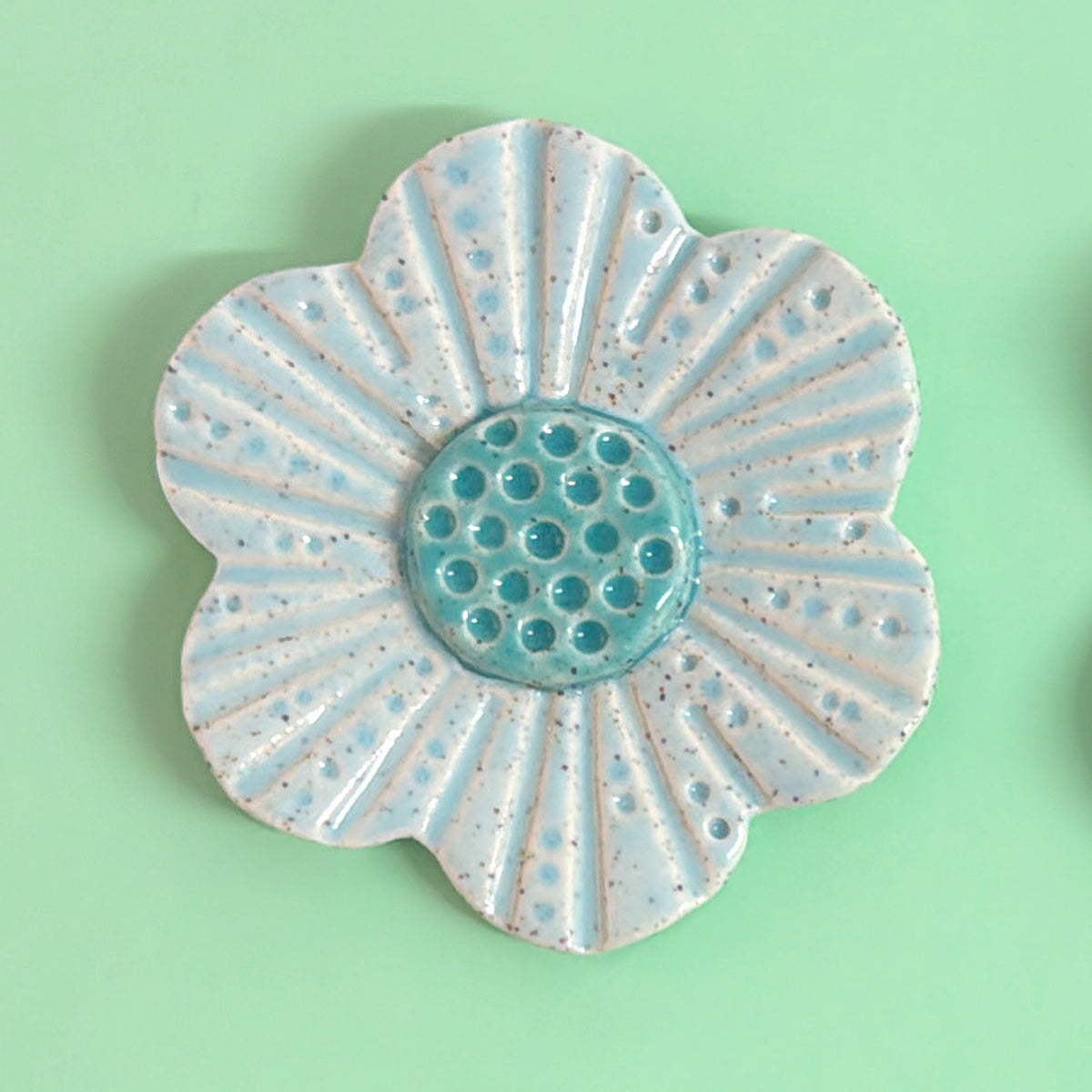 🩵 Aqua Teal & Blue 💙 WALLFLOWERS Wall Art : Choose your design : Handmade Ceramic Ornaments by Jo Kealley