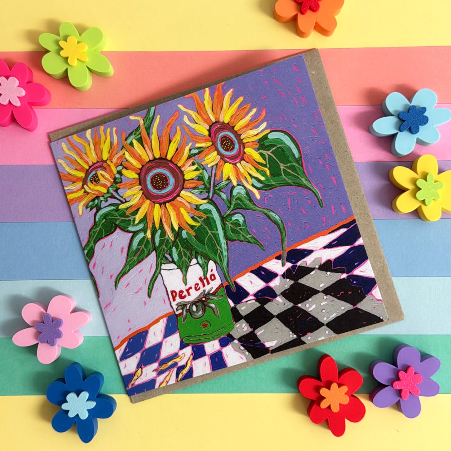 GREETING CARD - 'Perello Still Life in Van Gogh's Studio' by Di Nowinski Art