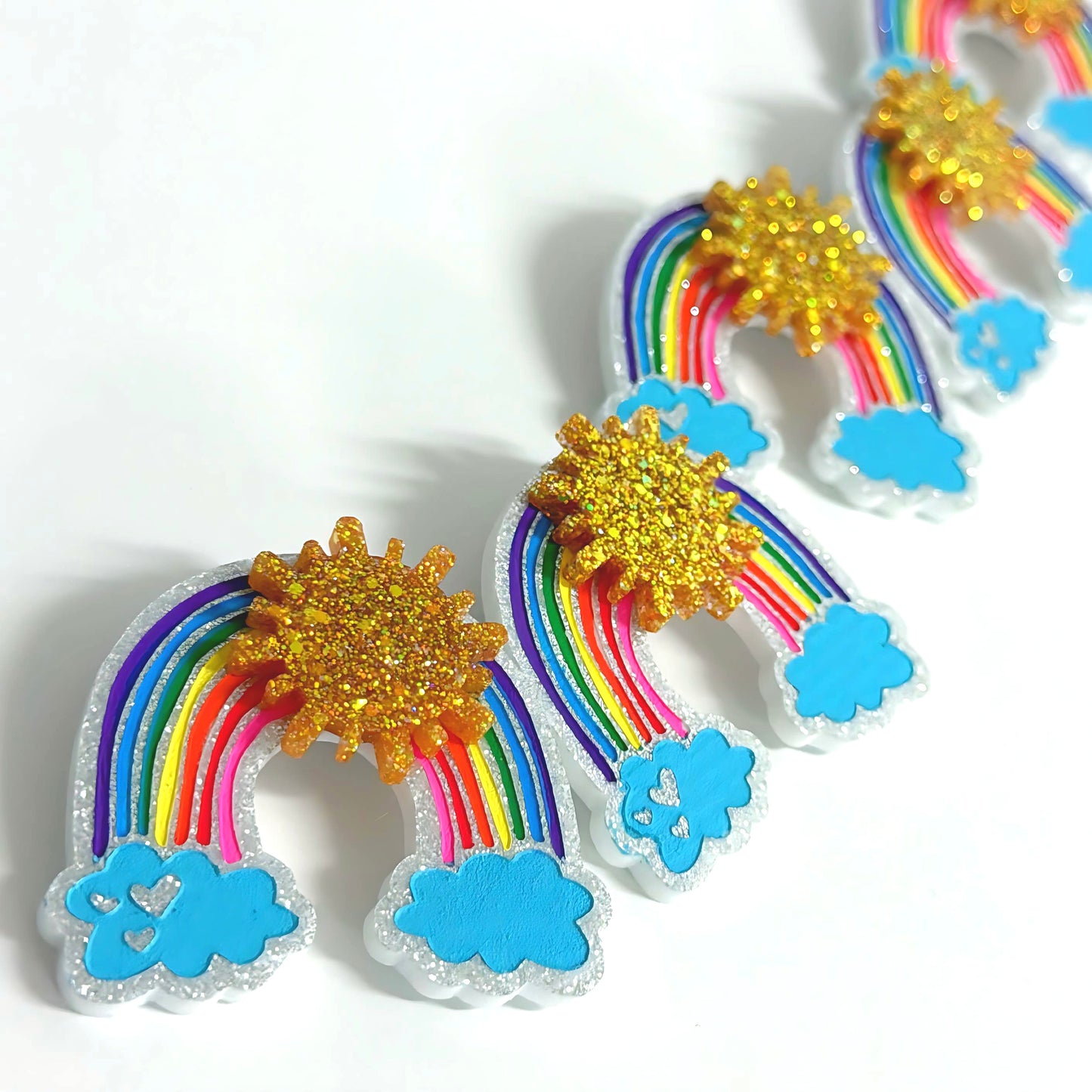 RAINBOW MAGIC : Limited Edition : Handmade Resin & Acrylic BROOCH