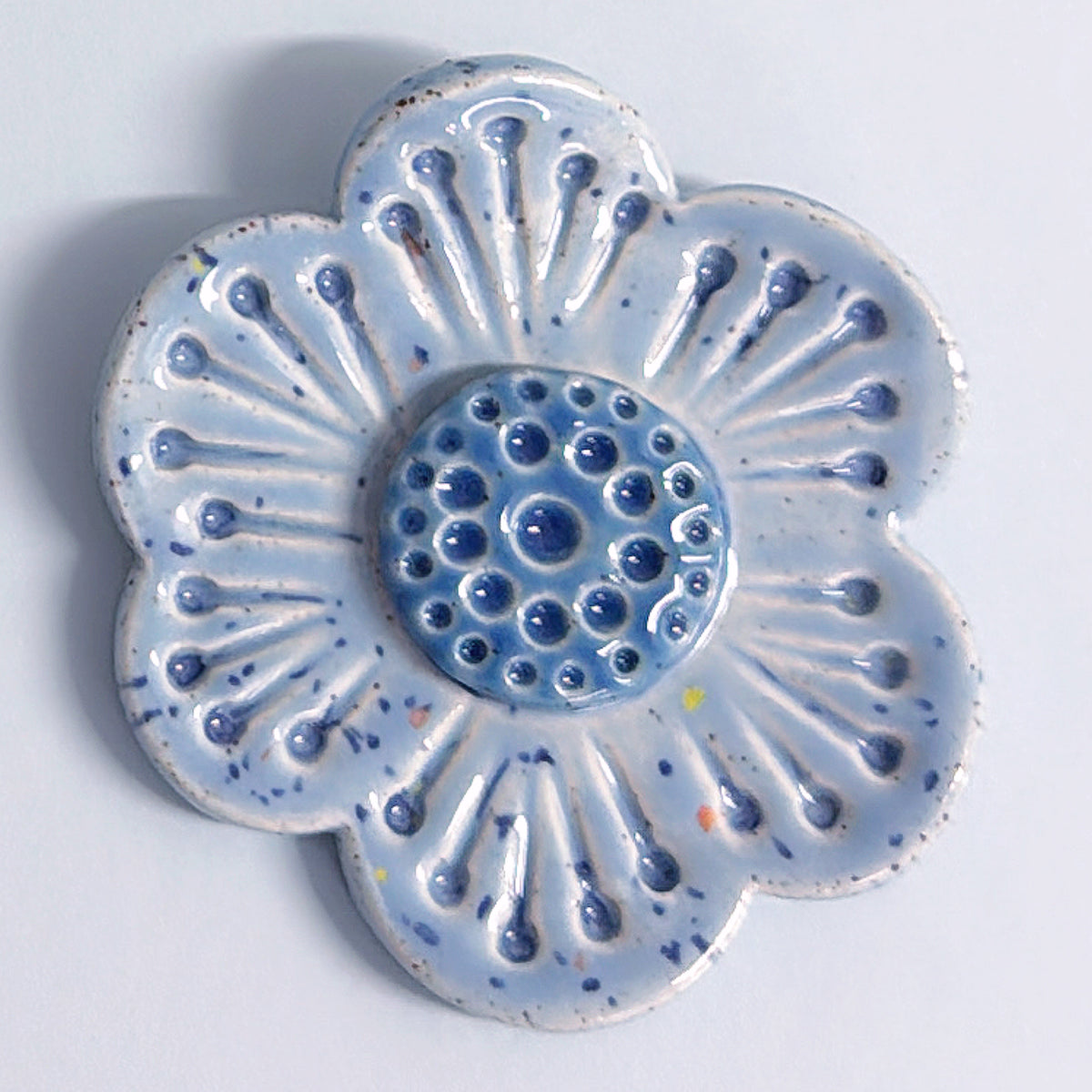 Peach Baby Blue & Denim WALLFLOWERS Wall Art : Choose your design : Handmade Ceramic Ornaments by Jo Kealley