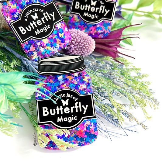 A LITTLE JAR OF : BUTTERFLY MAGIC : Handmade Resin & Acrylic BROOCH