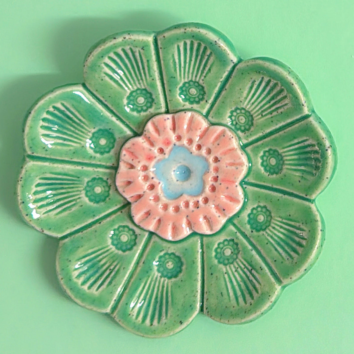 Mint Green 💚 Pink & Baby Blue WALLFLOWERS Wall Art : Choose your design : Handmade Ceramic Ornaments by Jo Kealley