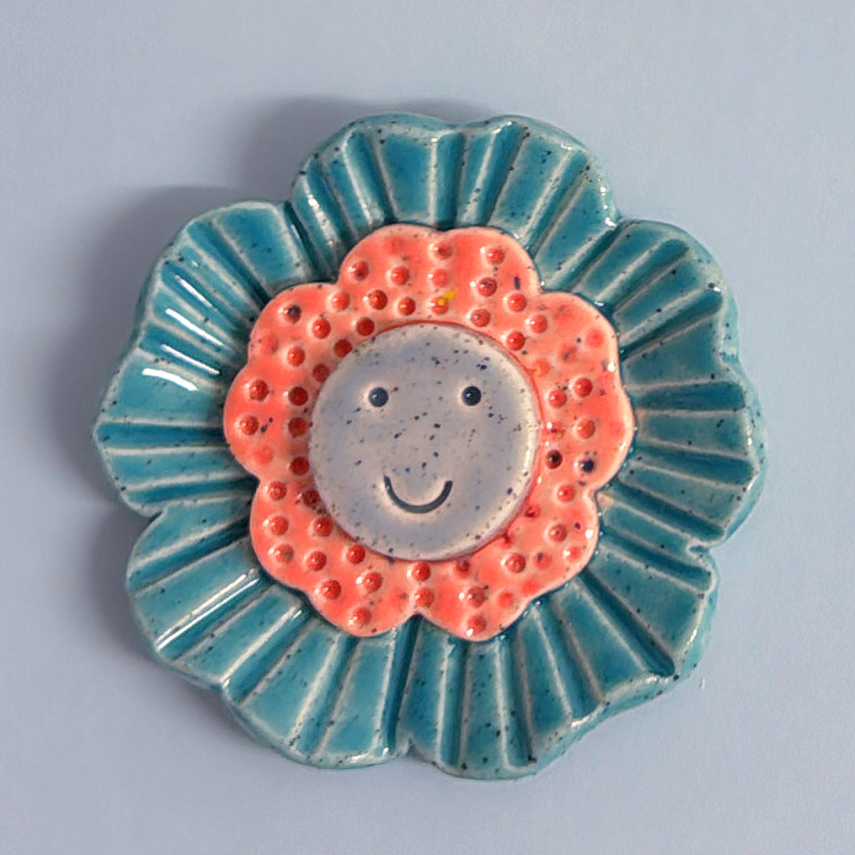 Petal Pink Teal Lavender & Baby Blue WALLFLOWERS Wall Art : Choose your design : Handmade Ceramic Ornaments by Jo Kealley