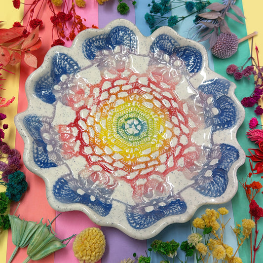 BOTANICA CERAMICA ~ Sarah’s Crochet Wave-edge Dish : Handmade Ceramic Treats & Tapas Dishes by Jo Kealley