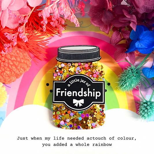 A LITTLE JAR OF : FRIENDSHIP : Handmade Resin & Acrylic BROOCH