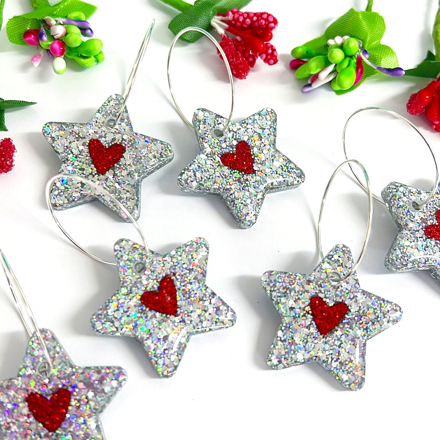 LOVELY STARS : Handmade Resin DROP Earrings