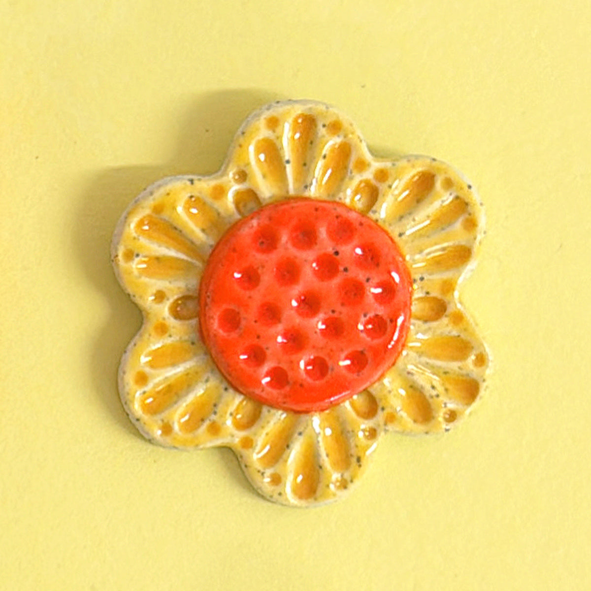 💛Yellow 🧡 Orange & Red ❤️ WALLFLOWERS Wall Art : Choose your design : Handmade Ceramic Ornaments by Jo Kealley