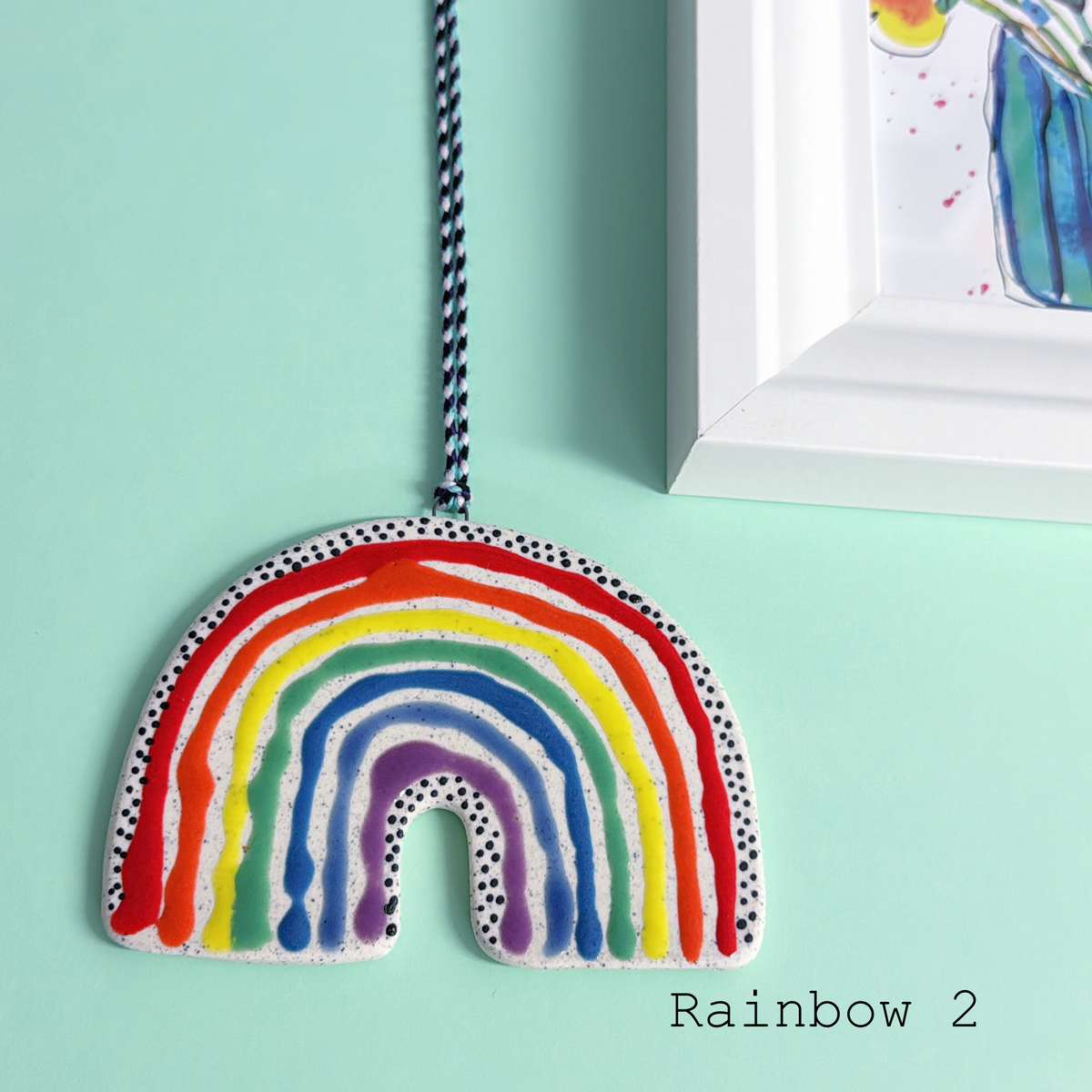 One of a kind RAINBOW TALISMAN Wall Art : Choose your design ~ Large Handmade Porcelain Ornament by Jo Kealley