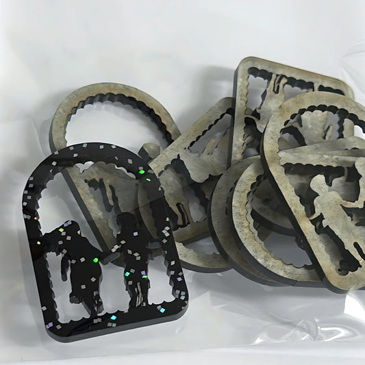 45mm FRIENDS : Black Gloss Acrylic components : Destash item