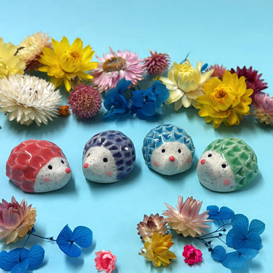 Hello Little HEDGEHOGS : Choose your colour : Handmade Ceramic Whimsies by Jo Kealley