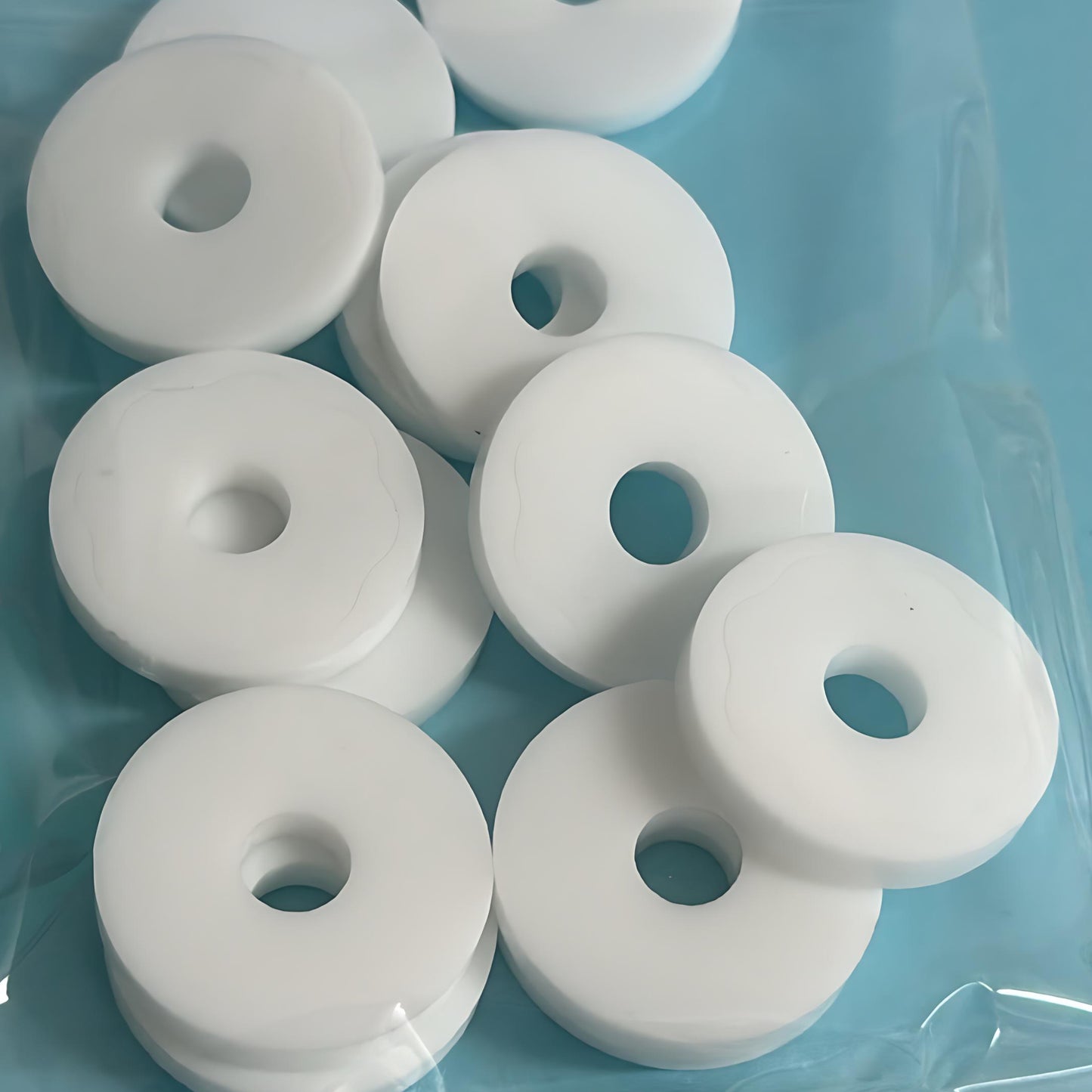 30mm DONUTS for drop earring size : 4mm white gloss Acrylic components : Destash item