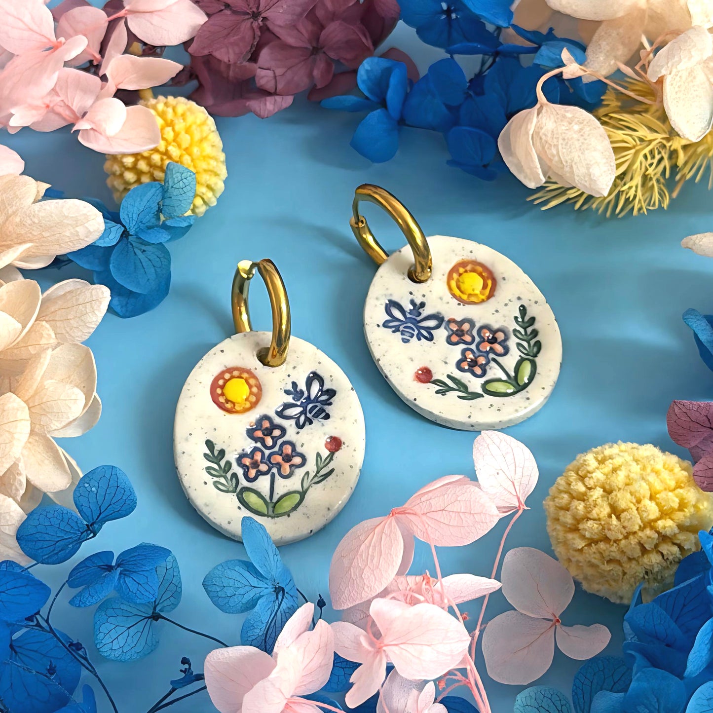 BOTANICA CERAMICA : Ceramic Earrings by Jo Kealley