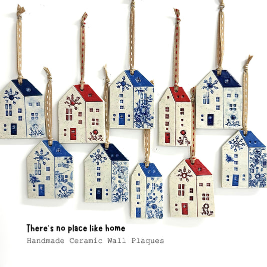 Hello Little HOME ORNAMENTS : Chhose your design : Handpainted Ceramic Wall Art by Jo Kealley