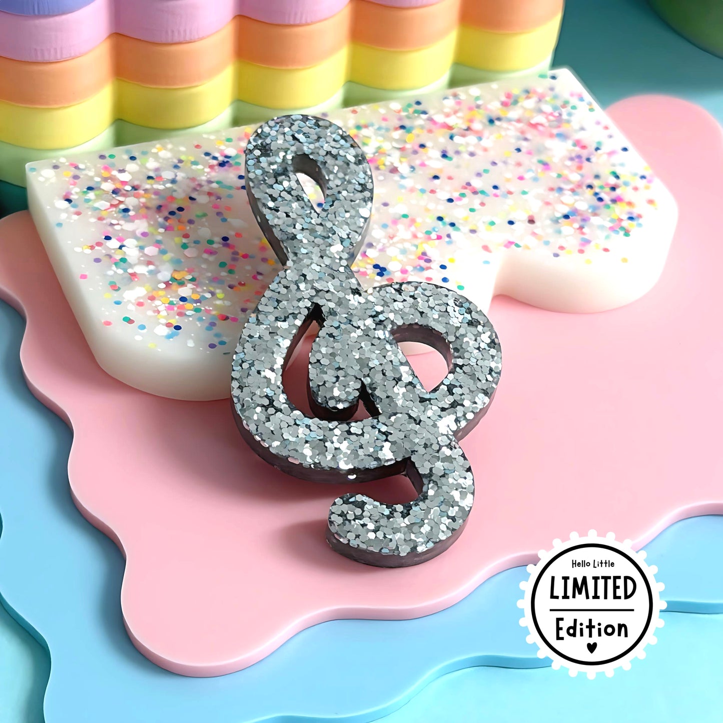 Limited Edition : WE ARE THE MUSIC MAKERS : Classic Silver : LARGE Handmade Resin BROOCH