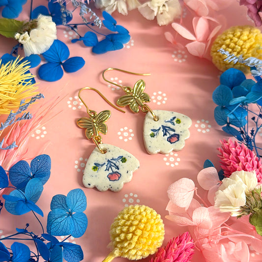 BOTANICA CERAMICA : PETITE : Ceramic Earrings by Jo Kealley