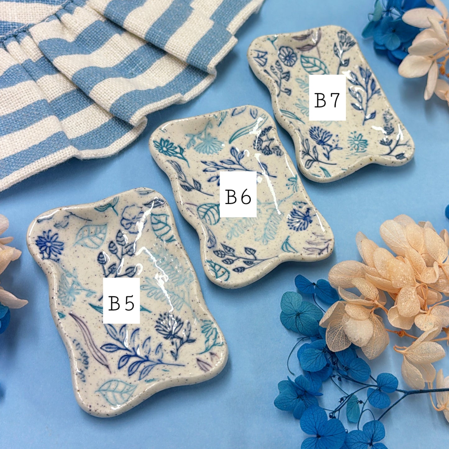 JO’S GARDEN 💙 Wave-edge Mini Dish 🩵 Handmade Ceramic Treats & Tapas Dish by Jo Kealley