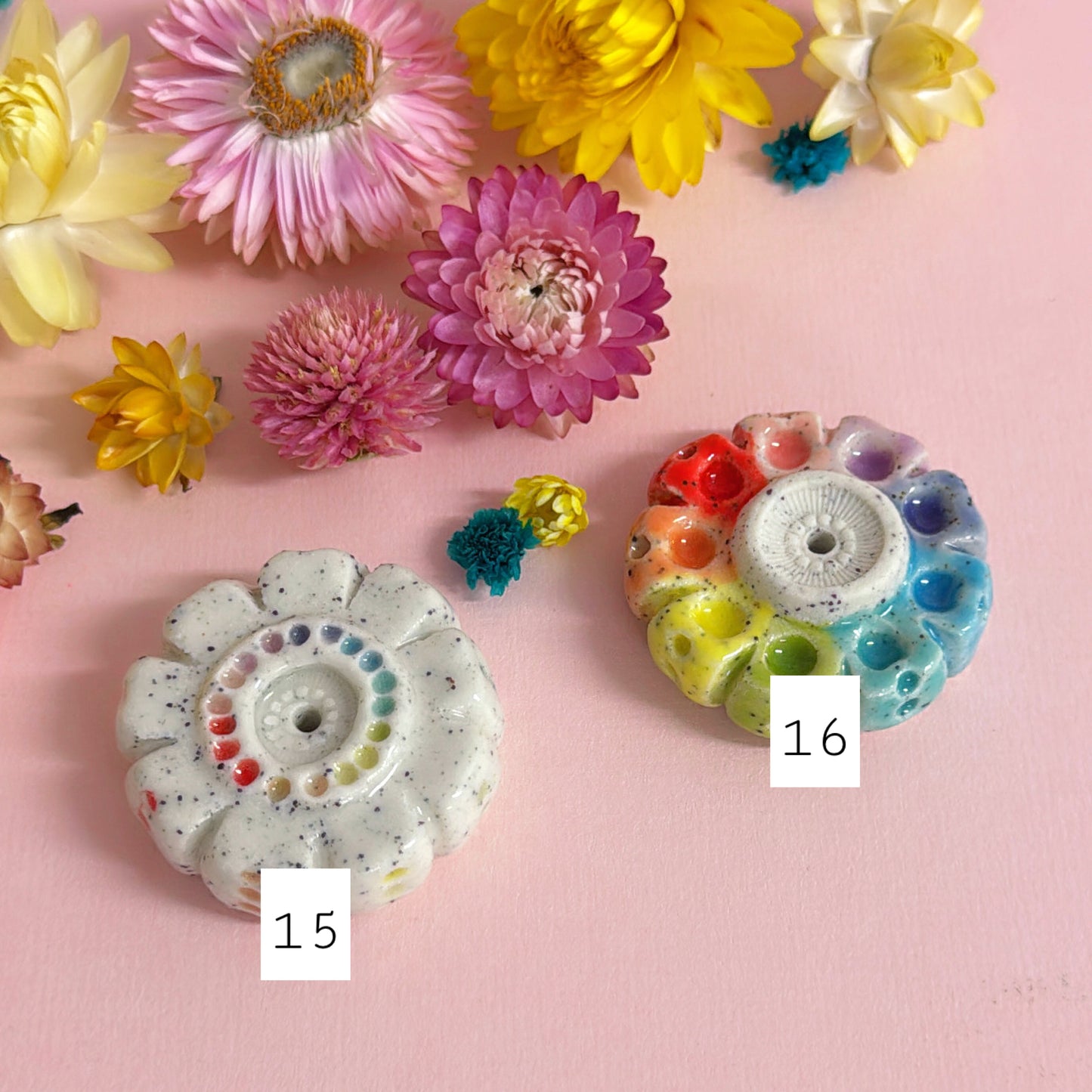 RAINBOW DAYDREAMS : Choose your design : Handmade Ceramic Incense Holder by Jo Kealley