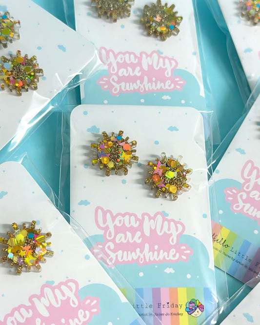 SUMMER SUNS STUDS : Handmade Resin STUD Earrings