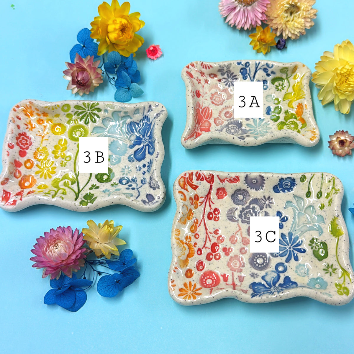 Small rectangular dish : choose your design ~ BOTANICA CERAMICA Treats & Tapas Collection Handmade Ceramic by Jo Kealley