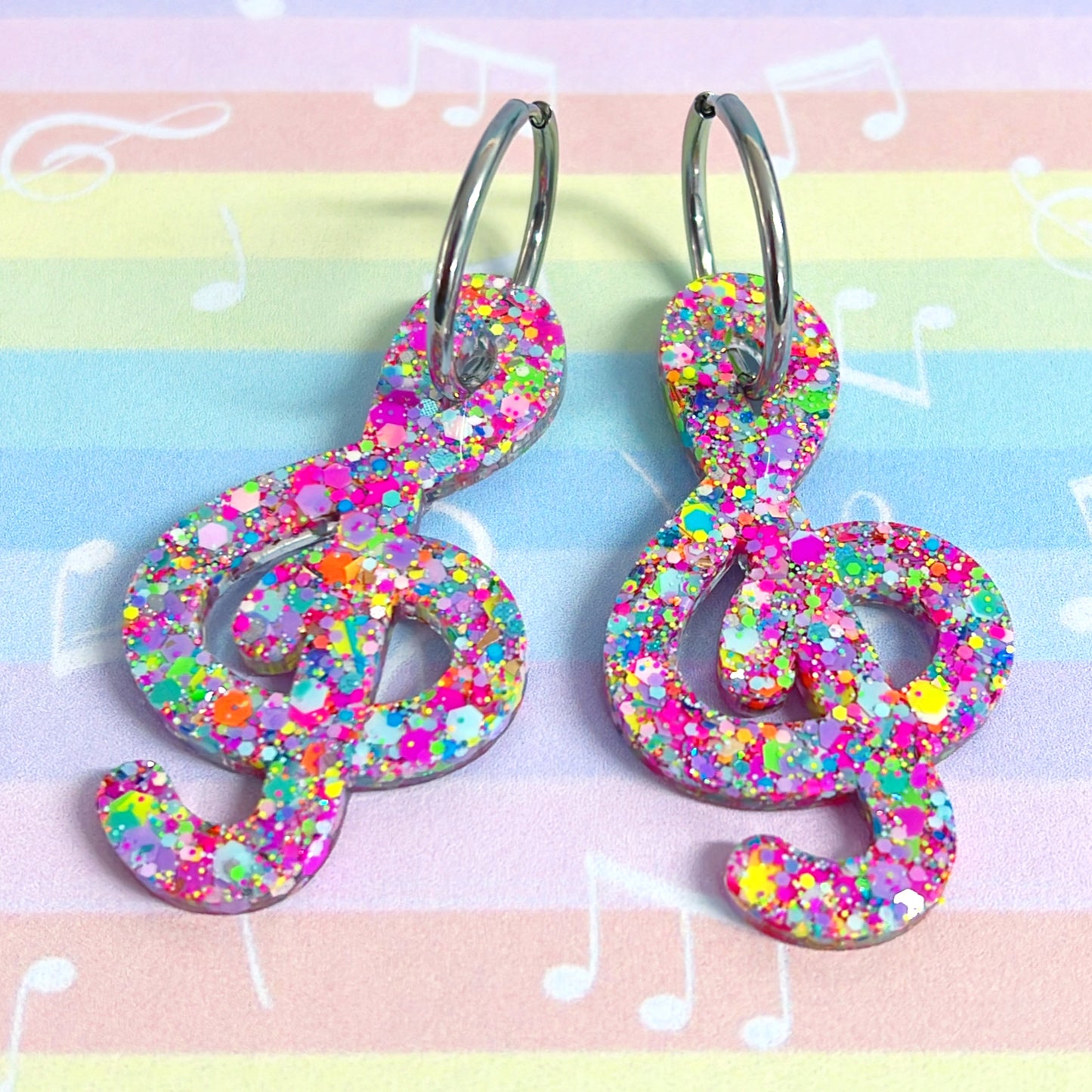 WE ARE THE MUSIC MAKERS : CANDY CRUSH : Choose your fittings : Handmade Resin DROP Earrings
