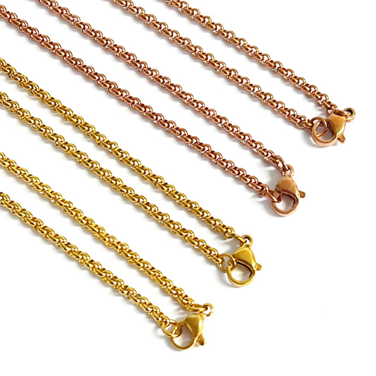 Add a chain : Choose your length & colour :