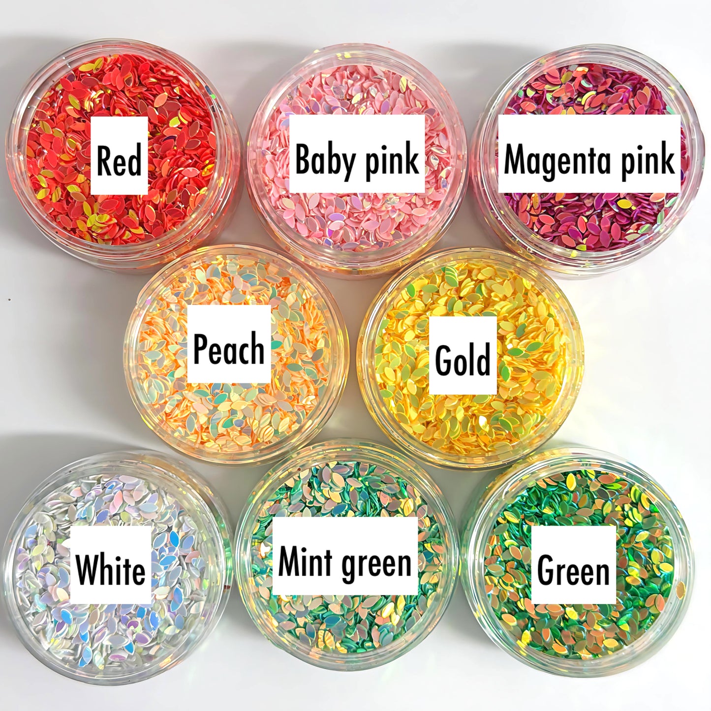 LEAFY LEAVES : Colour-shift & Holographic Glitter : choose your colour : medium black jar : Destash item