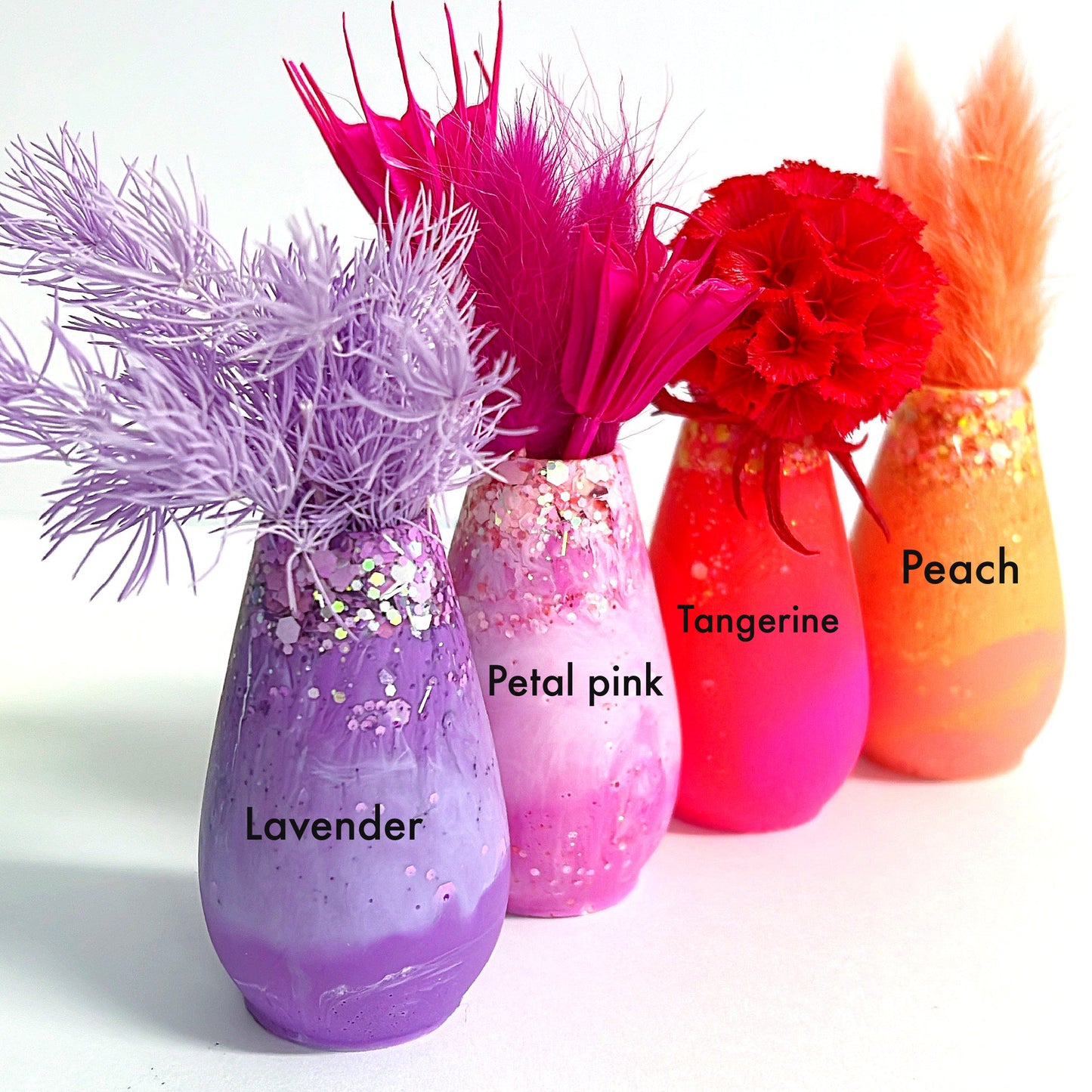 HELLO BABY BUD VASES : OMBRÈ : Choose your colour : One of a Kind Cast Resin Vases