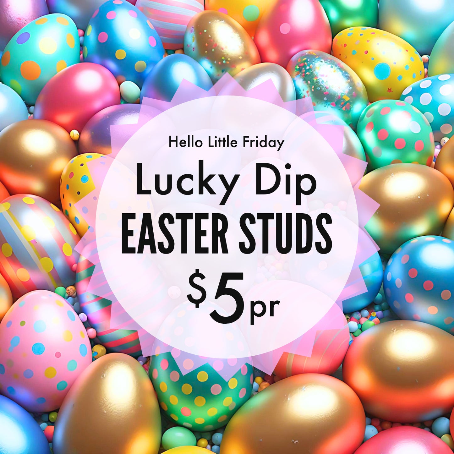 LUCKY DIP EASTER : Handmade Resin : STUD EARRINGS