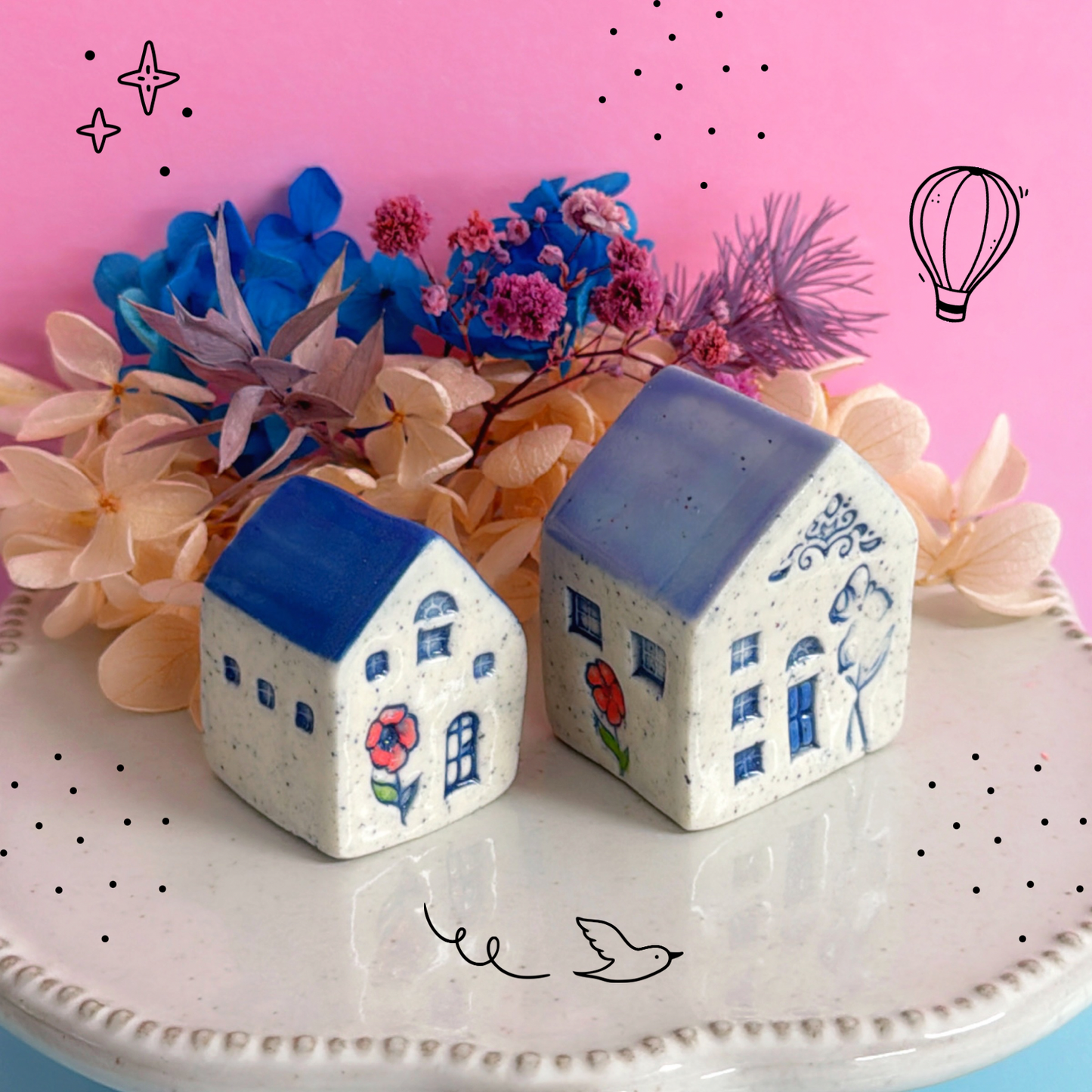 Hello Little HOMES : Medium : Choose your colour : Handmade Ceramic Vases & Sculptures by Jo Kealley