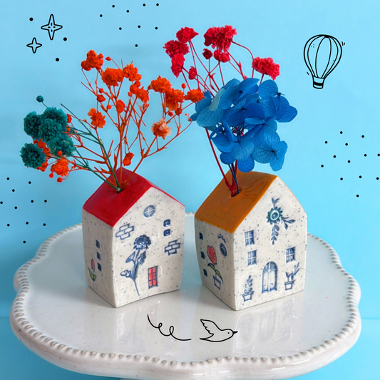 Hello Little HOMES : Medium : Choose your colour : Handmade Ceramic Vases & Sculptures by Jo Kealley