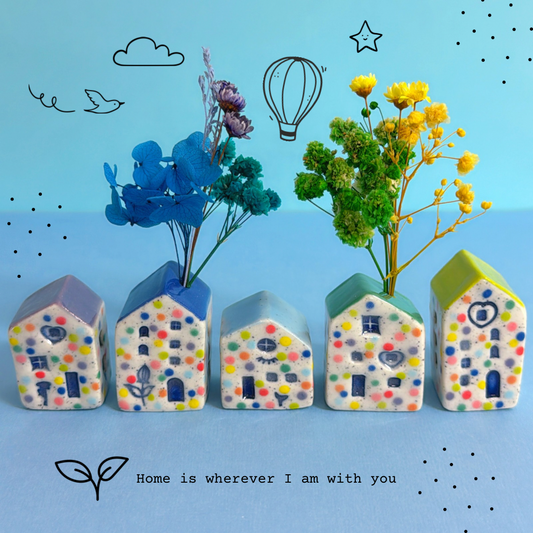 Hello Little HOMES : Small : Choose your design : Handmade Ceramic Vases & Sculptures by Jo Kealley