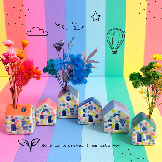 Hello Little HOMES : Small : Choose your design : Handmade Ceramic Vases & Sculptures by Jo Kealley