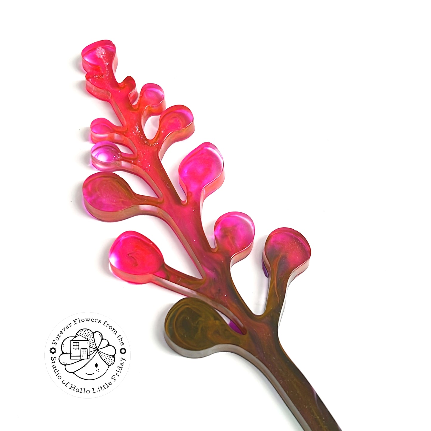 HELLO LITTLE BLOOMS : PRETTY IN PINKS - choose your design : Cast Resin Forever Flowers