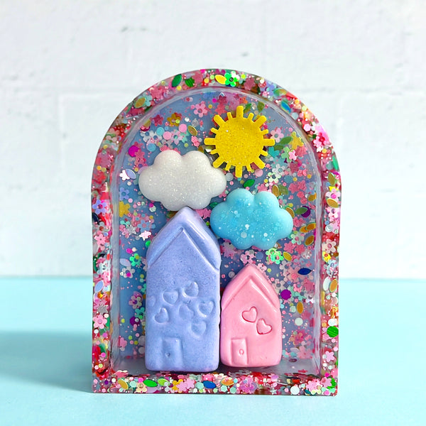 HOME IS WHEREVER I AM WITH YOU : One of a kind Cast Resin Sculpture