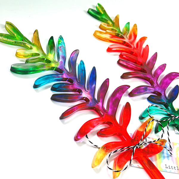 HELLO LITTLE BLOOMS : RAINBOW BRIGHT - choose your design : Cast Resin Forever Flowers