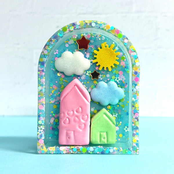 HOME IS WHEREVER I AM WITH YOU : One of a kind Cast Resin Sculpture