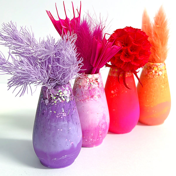 HELLO BABY BUD VASES : OMBRÈ : Choose your colour : One of a Kind Cast Resin Vases