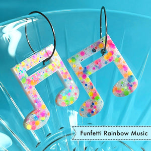 WE ARE THE MUSIC MAKERS : Choose your colour : Handmade Resin Drop Earrings