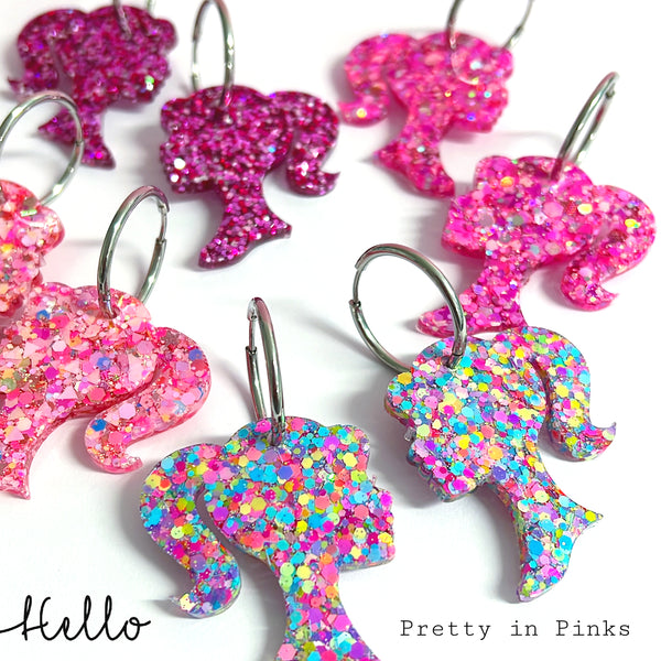 PRETTY IN PINK : Choose your colour : Handmade Resin DROP Earrings