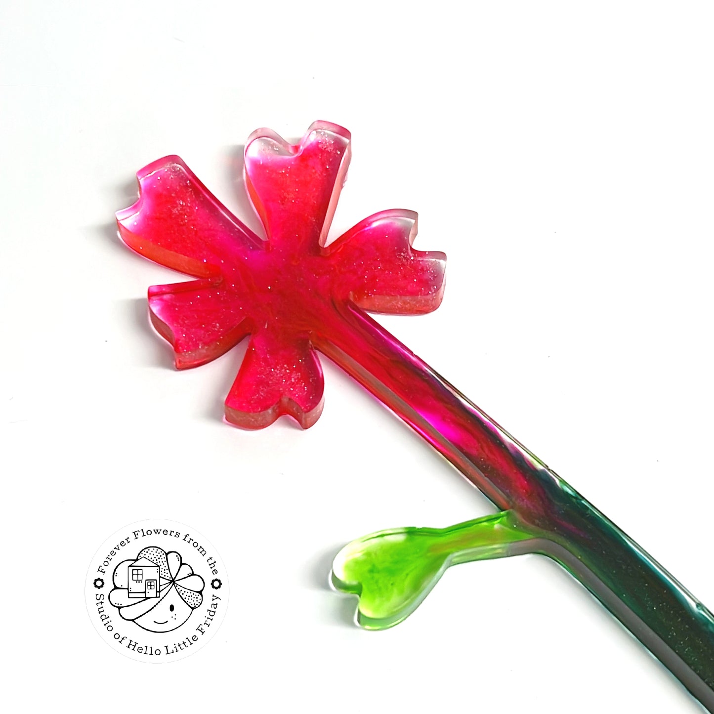 HELLO LITTLE BLOOMS : PRETTY IN PINKS - choose your design : Cast Resin Forever Flowers