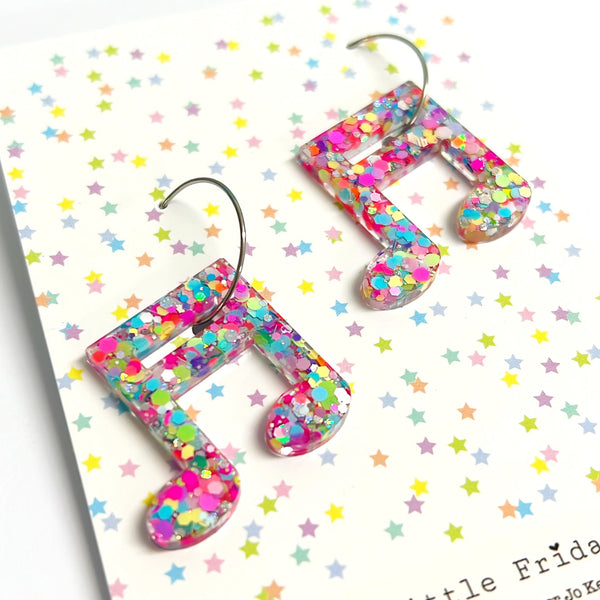 WE ARE THE MUSIC MAKERS : Choose your colour : Handmade Resin Drop Earrings