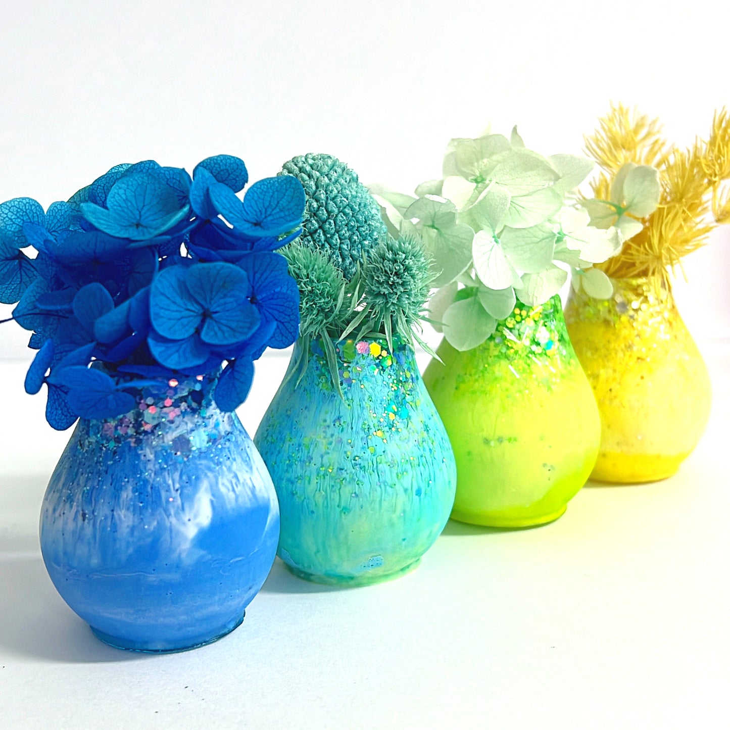 HELLO BABY BUD VASES : OMBRÈ : Choose your colour : One of a Kind Cast Resin Vases