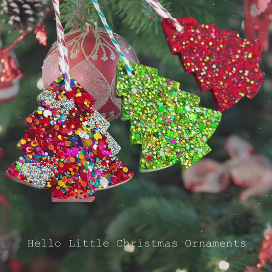 CHRISTMAS TREE ORNAMENTS : Choose your design : Handmade Resin Decorations