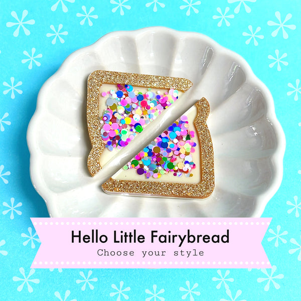TWINKLING FAIRYBREAD : CHOOSE - DROP Earrings : BROOCH  or PENDANT : Handmade Resin Accessories