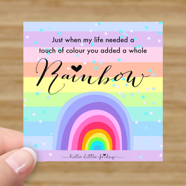 THE RAINBOW LOVERS : 10 pack of mini cards : 5 designs