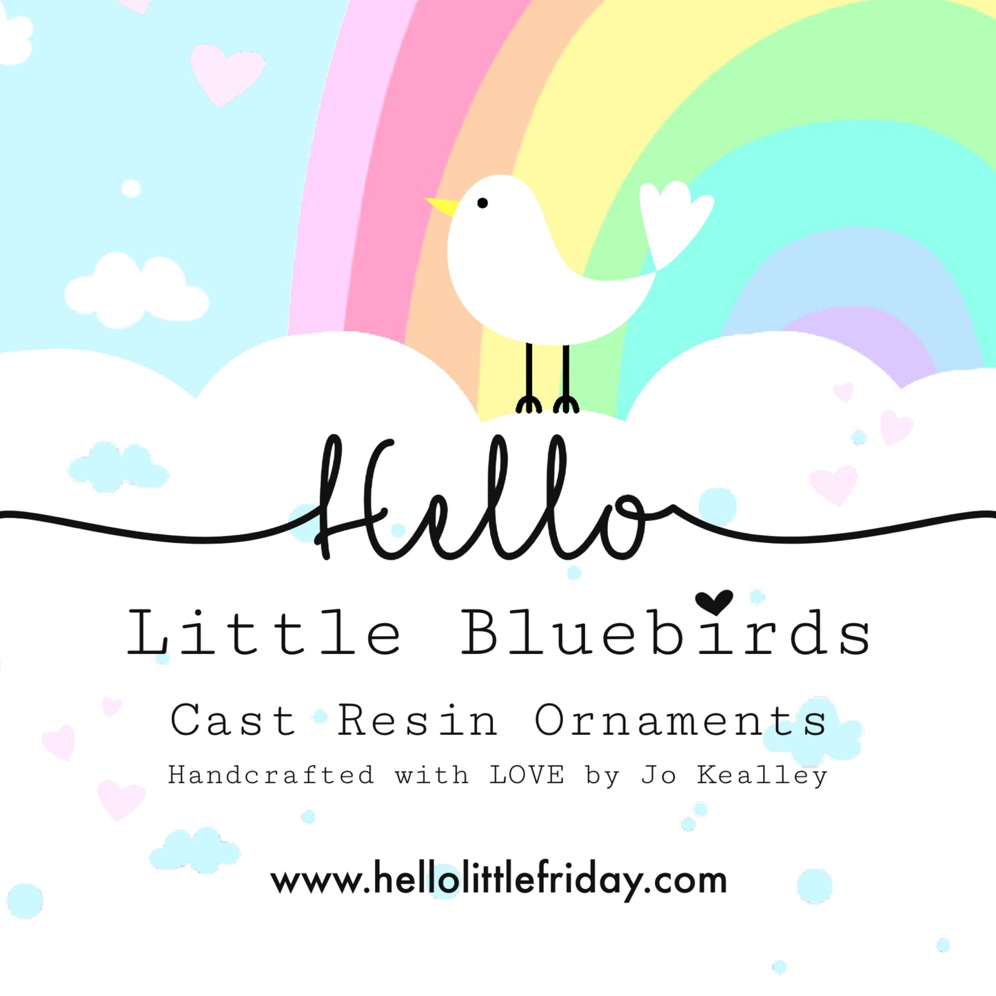 Hello Little Bluebird ~ LUCKY DIP ~ Cast Resin Bird Ornaments
