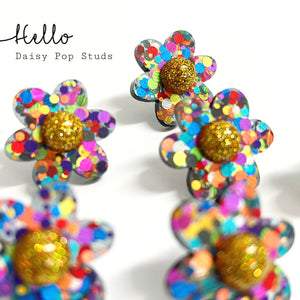 POP Daisies : Handmade Resin STUD Earrings