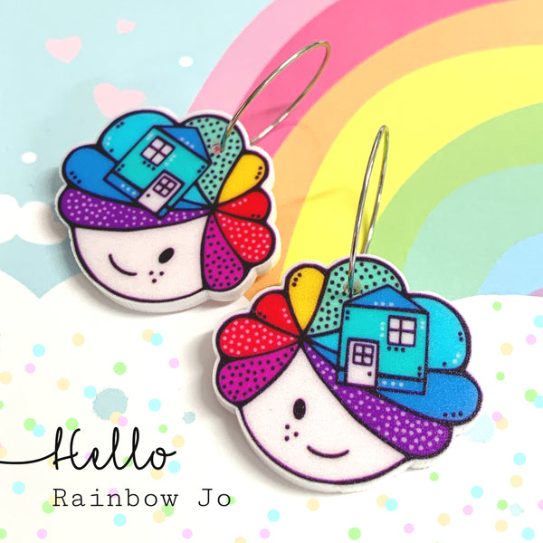 Rainbow Jo ~ Handmade Acrylic Drop Earrings